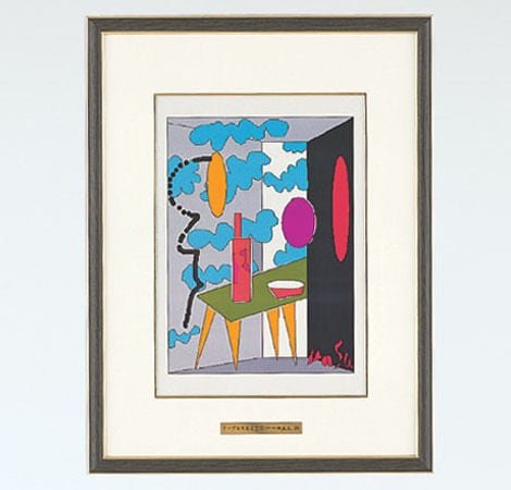 テーブルのある空間 池田満寿夫画 彫金額 | 株式会社竹中銅器