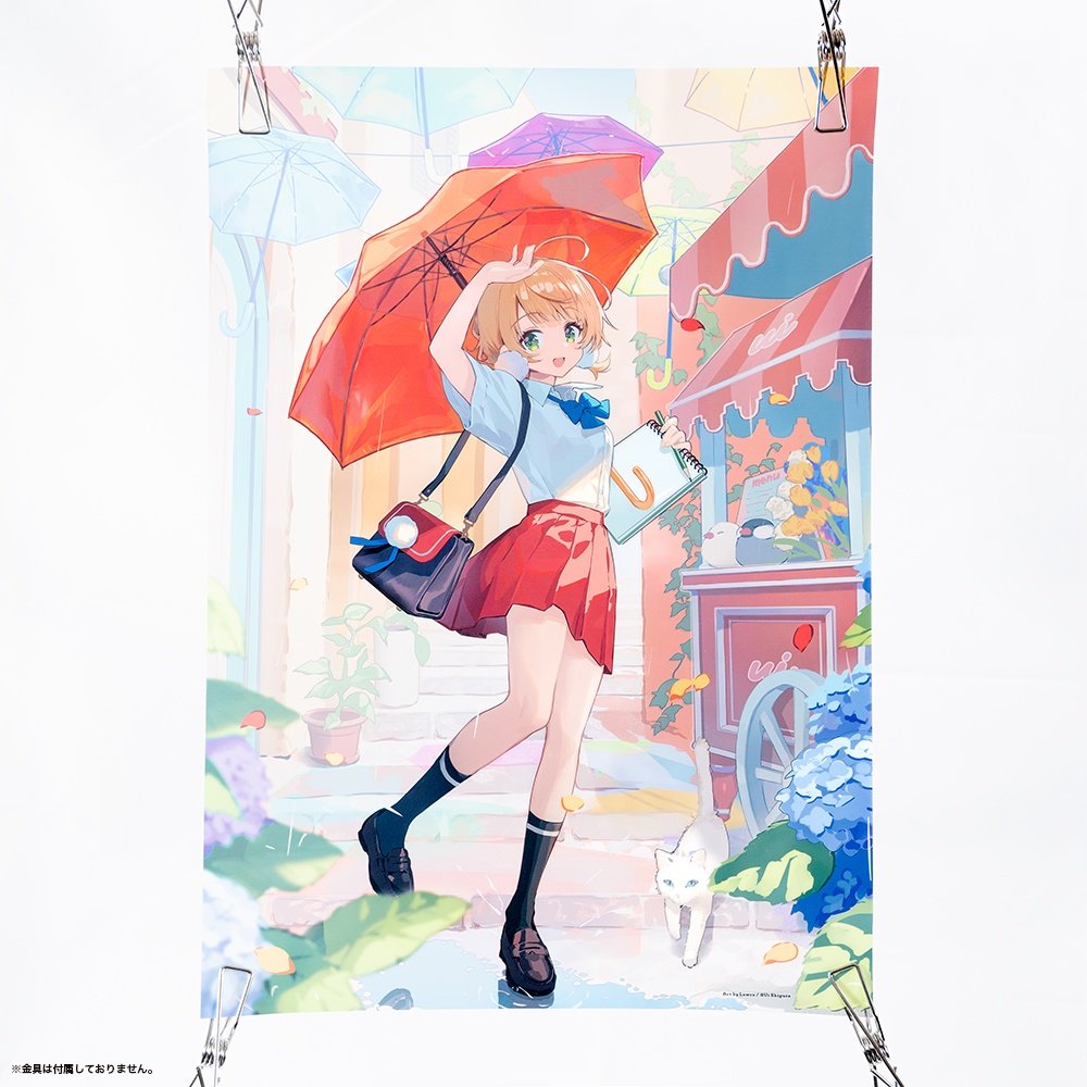 A3クリアポスター2枚セットA（イラスト：左、Lowro） - しぐれうい 5th