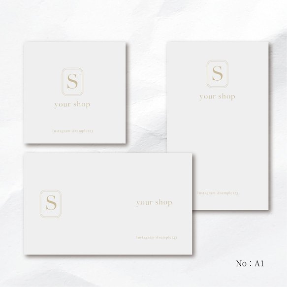 A1】ショップカード アクセサリー台紙 ネイルチップ台紙 サンキュー