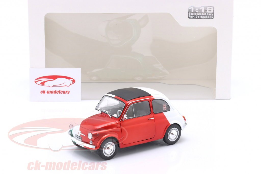 Solido 1:18 フィアット 500 Tribute to Italia 建設年 1965 赤 / 白