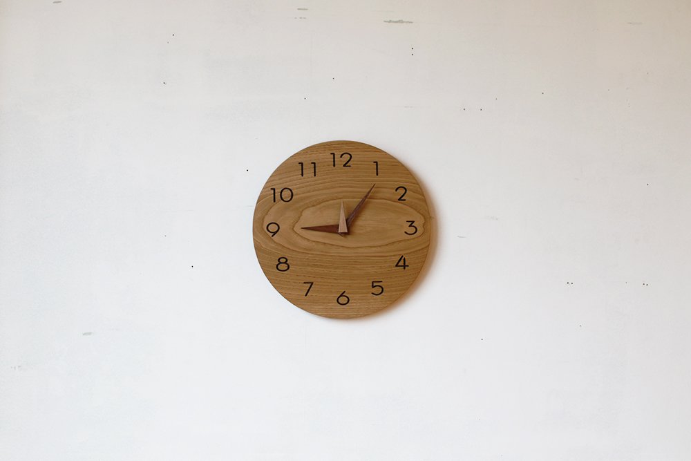 木の掛け時計 maru 260 栗 | cocochi ｜ 家具と服と暮らしの店｜静岡県