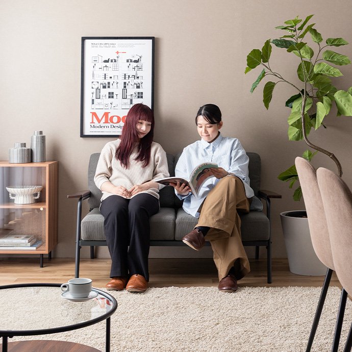 g118006]【幅135cm】Basquiat 2人掛けコーデュロイソファ 2人掛け